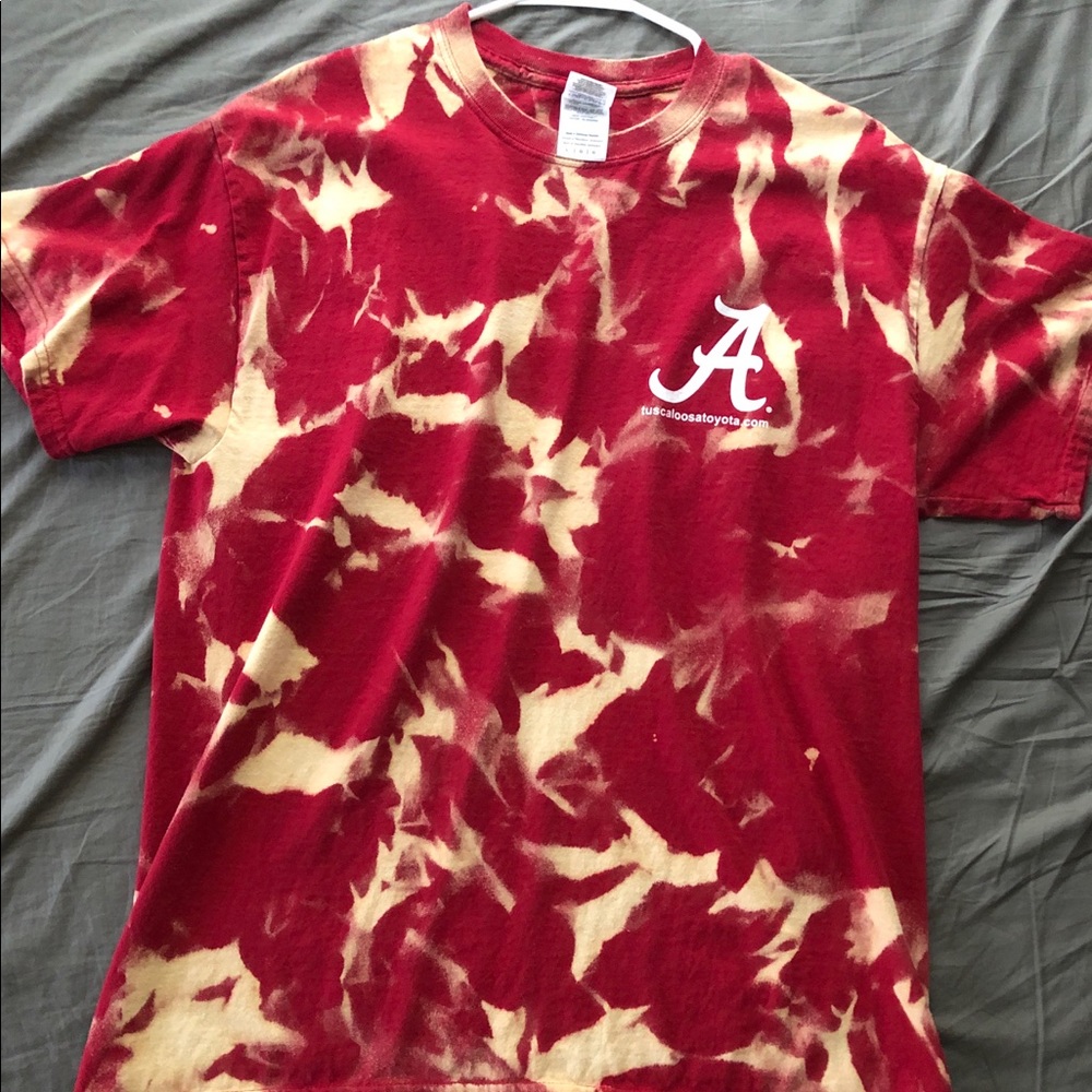 Alabama crimson tide bleached t shirt